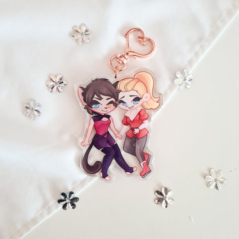 catradora acrylic charm