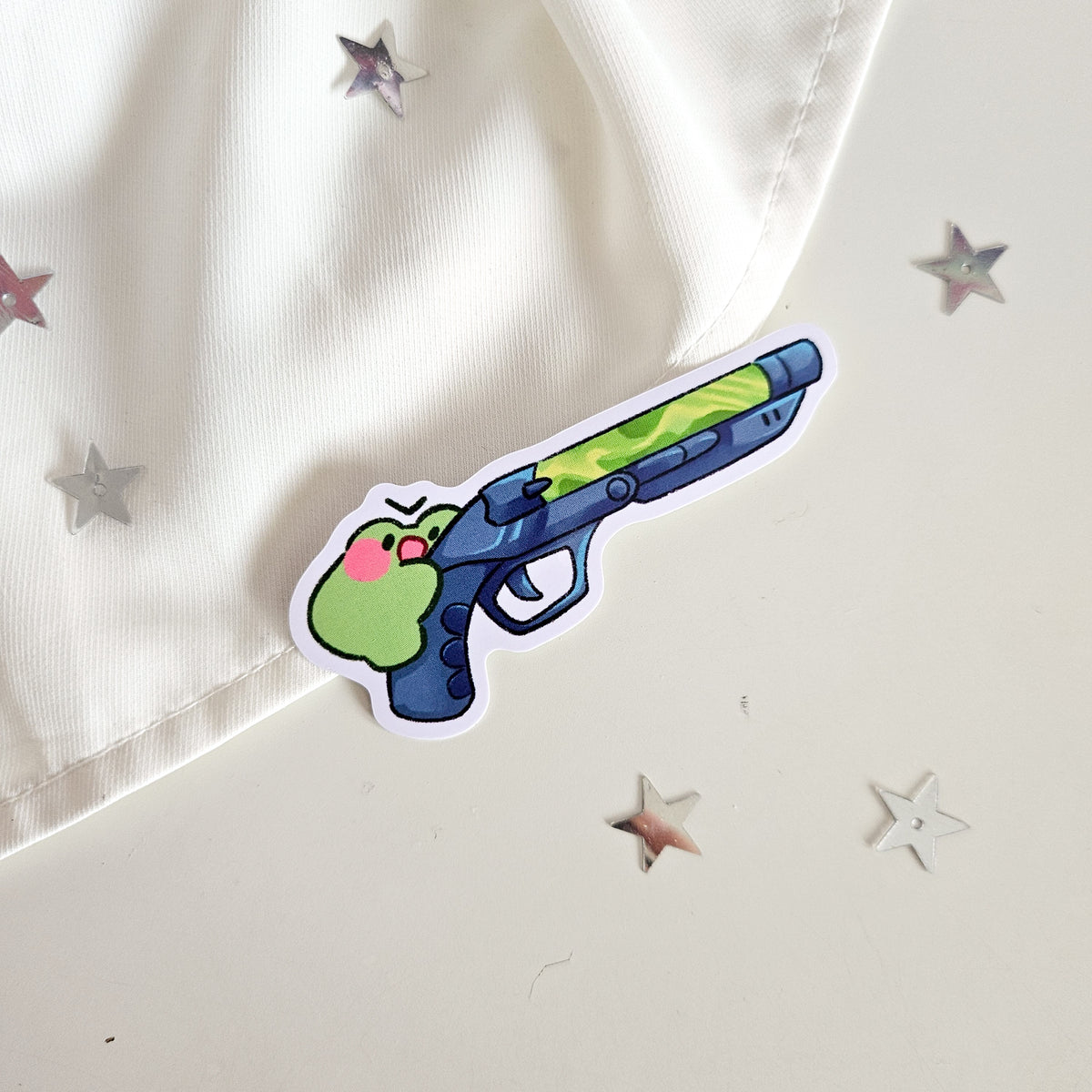 gun frog nomnoms vinyl sticker – Zellie's Koi Pond