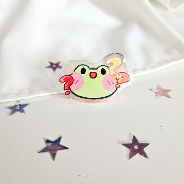 froggy emotes acrylic pin
