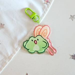 butterfly frog nomnoms acrylic charm