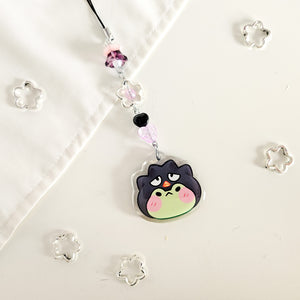 assorted cute character frog beaded phone charm