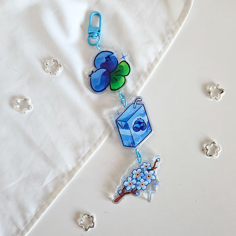 Blueberry Aesthetic Linking Acrylic Charm