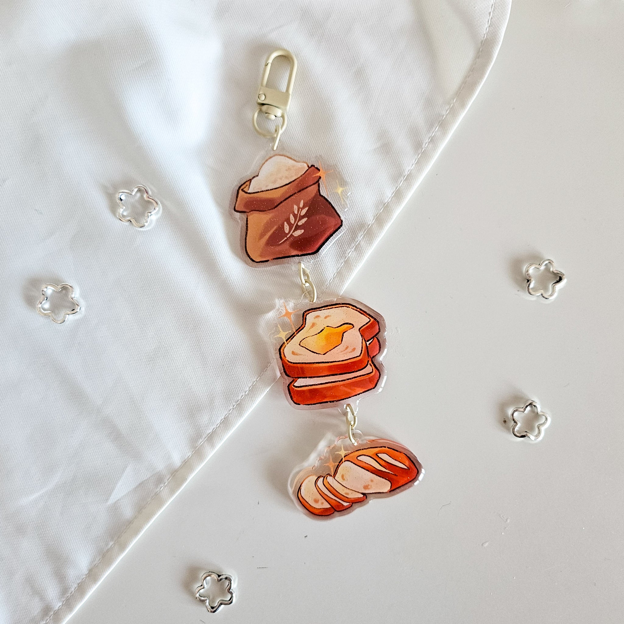 Bread Aesthetic Linking Acrylic Charm