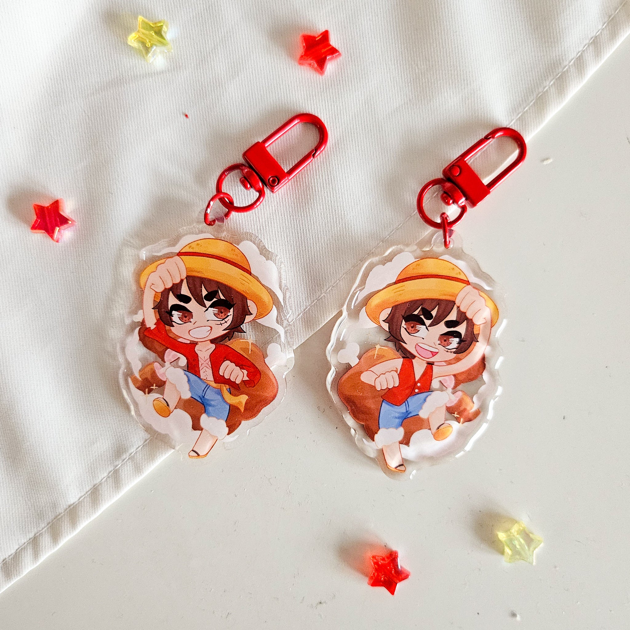 one piece strawhats acrylic charm