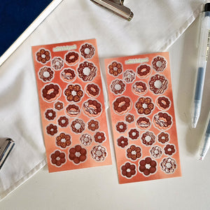 mochi donuts clear sticker sheet