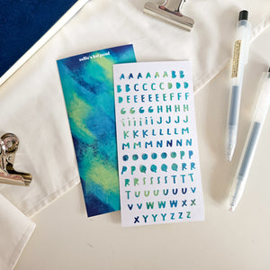 alphabet filler deco stickers | crayon colourway