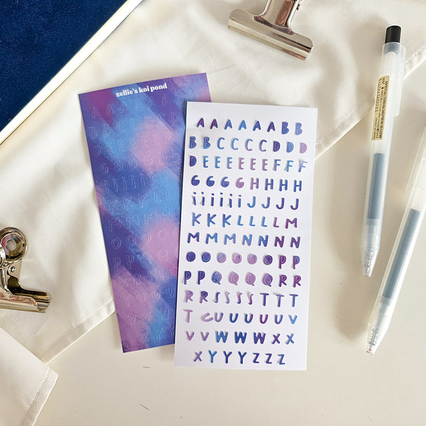 alphabet filler deco stickers | crayon colourway