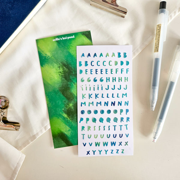 alphabet filler deco stickers | crayon colourway