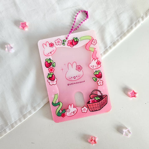 Strawberry Bunny Acrylic Photocard Holder