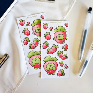 strawberry frog vinyl sticker sheet