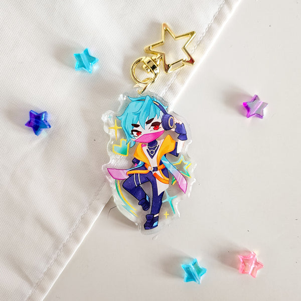 heartsteel acrylic charm