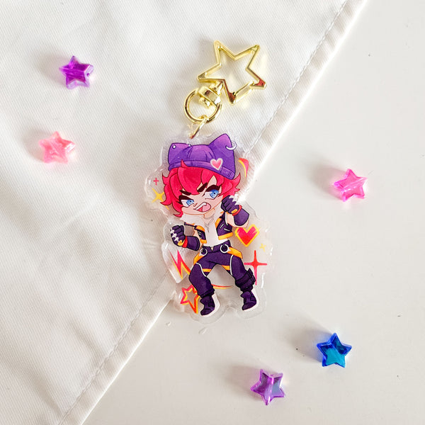 heartsteel acrylic charm