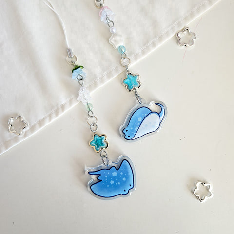 assorted stingray beaded phone charm