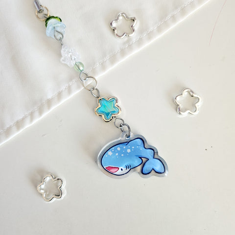 assorted whale shark beaded phone charm