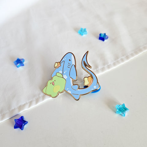 Thresher Shark Glitter Enamel Pin