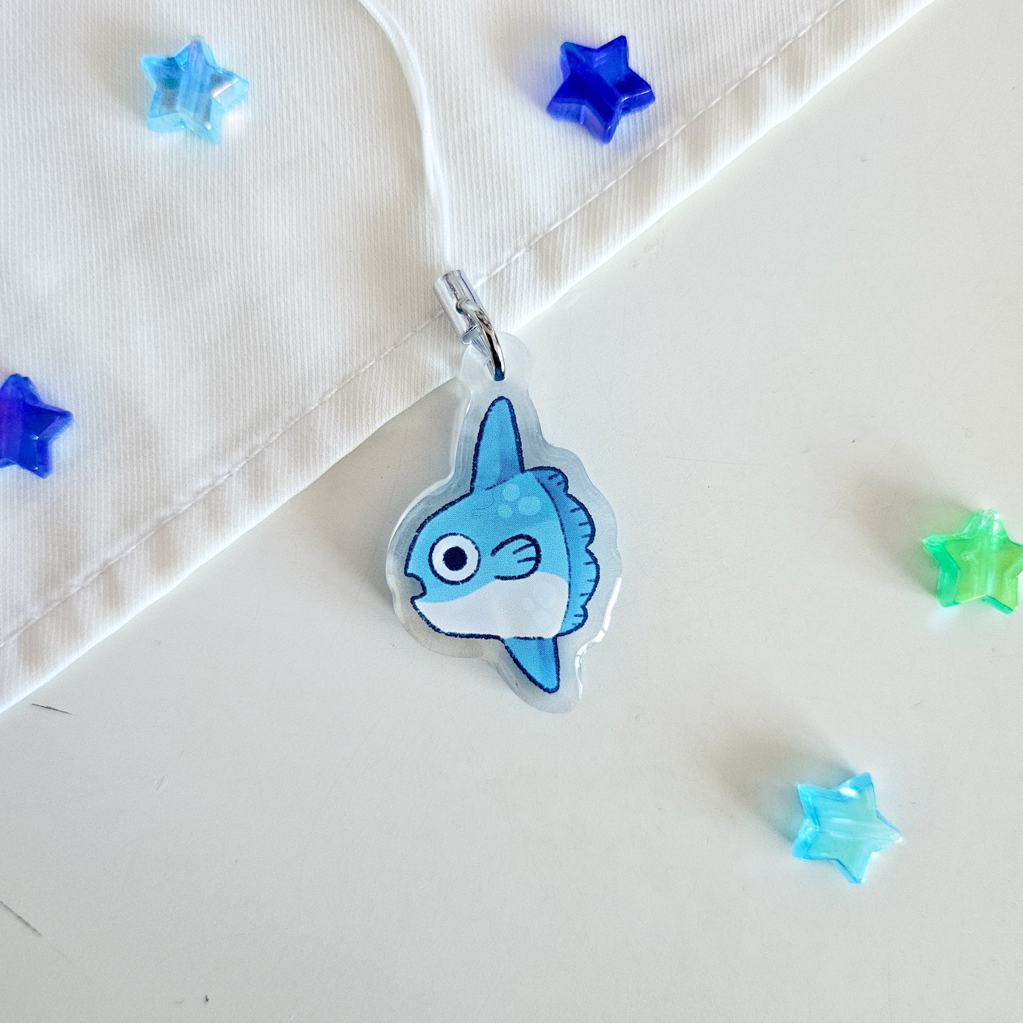 Moon Fish Phone Charm