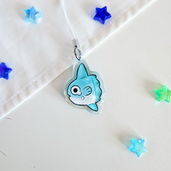 Moon Fish Phone Charm