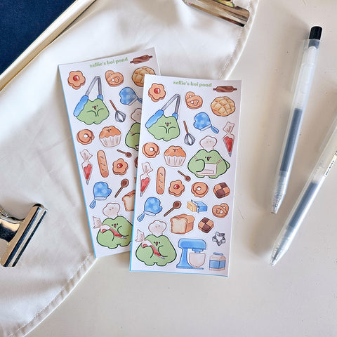 baker frog vinyl sticker sheet