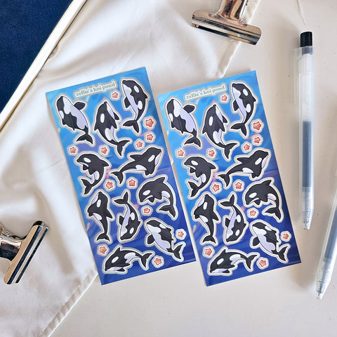 orca clear sticker sheet