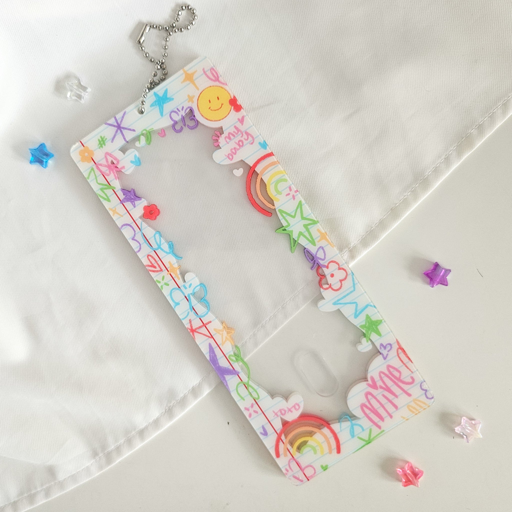 Doodled Sketchbook Acrylic Photostrip Holder