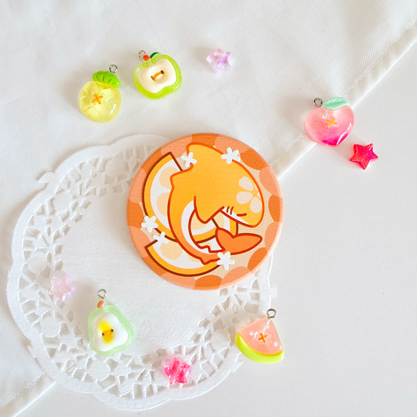 Shark Fruit Tart Ceramic Coasters