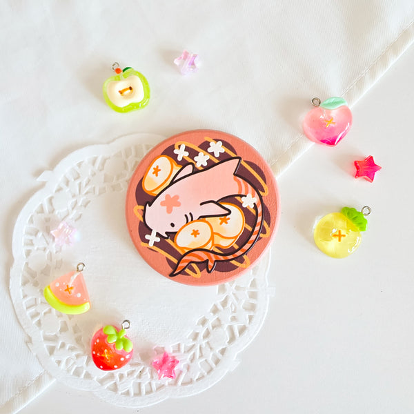 Shark Fruit Tart Ceramic Coasters