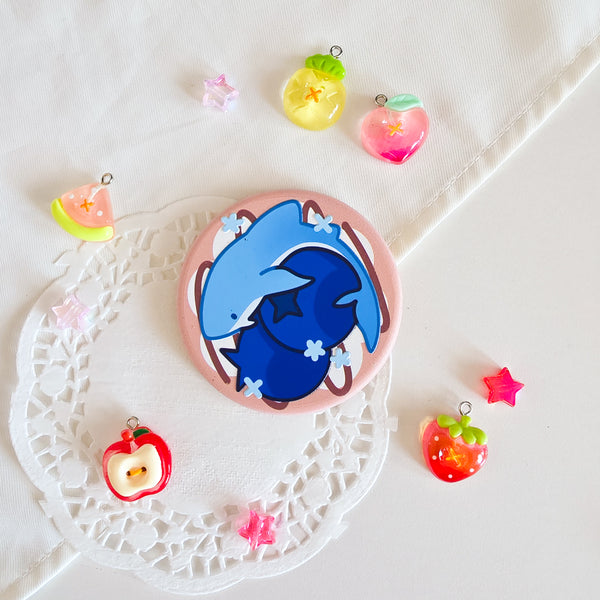 Shark Fruit Tart Ceramic Coasters