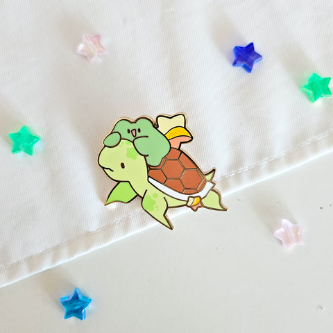 Turtle Glitter Enamel Pin