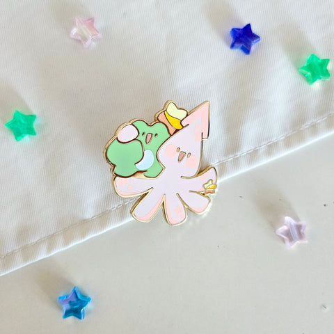 Squid Glitter Enamel Pin