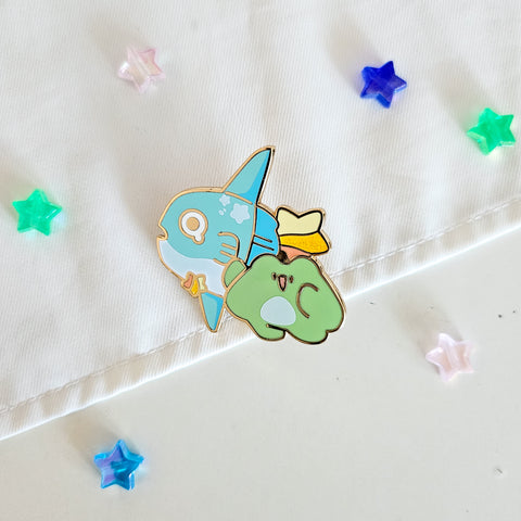 Mola Mola Glitter Enamel Pin