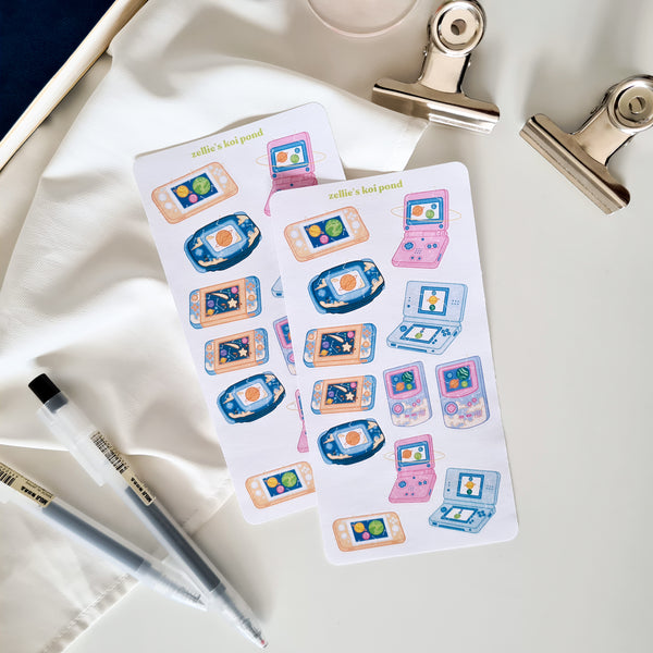 planets game console sticker sheet