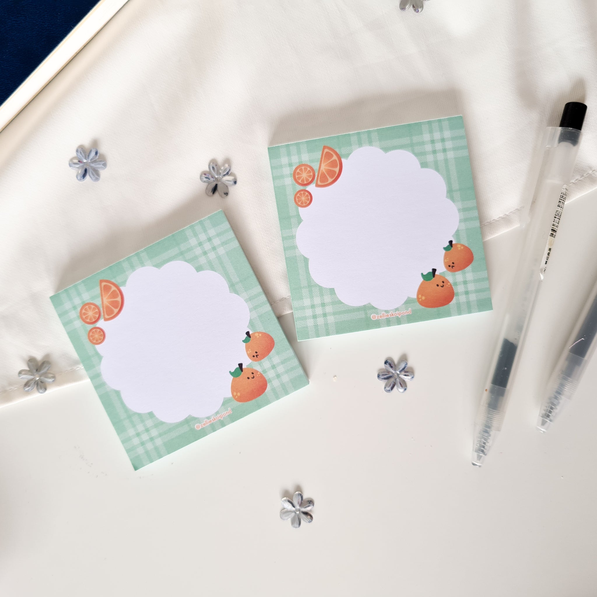 fruity memo pads - orange