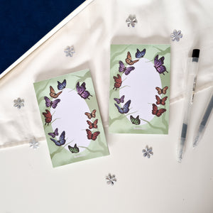 butterfly mirror memo pads